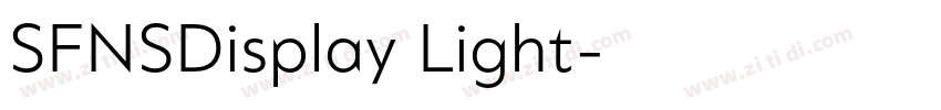 SFNSDisplay Light字体转换 SFNSDisplay Light字体转换